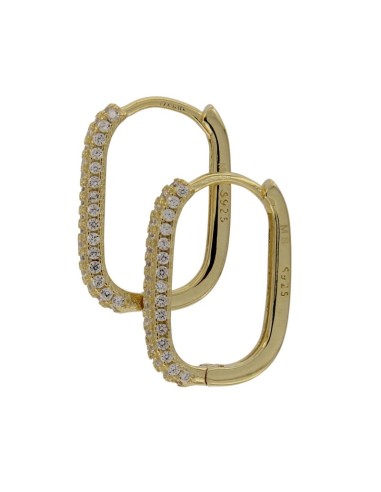 CRI-961 - CRIOLLA DE PLATA CHAPADA EN ORO CON CIRCONITA DE 10 MM X 15 MM 