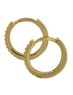 CRI-1083 - CRIOLLA DE PLATA CHAPADA EN ORO CON CIRCONITA DE 10 MM 2