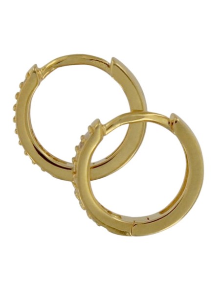 CRI-1083 - CRIOLLA DE PLATA CHAPADA EN ORO CON CIRCONITA DE 10 MM