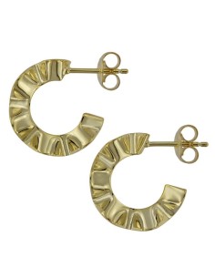 CRI-1155 - CRIOLLA DE PLATA CHAPADO EN ORO VOLTEADA DE 10 MM 2