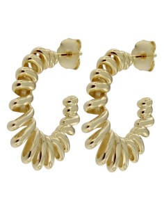 CRI-1266 - CRIOLLA DE PLATA CHAPADA EN ORO DE 16 MM INT