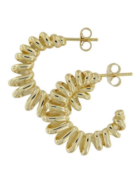 CRI-1266 - CRIOLLA DE PLATA CHAPADA EN ORO DE 16 MM INT