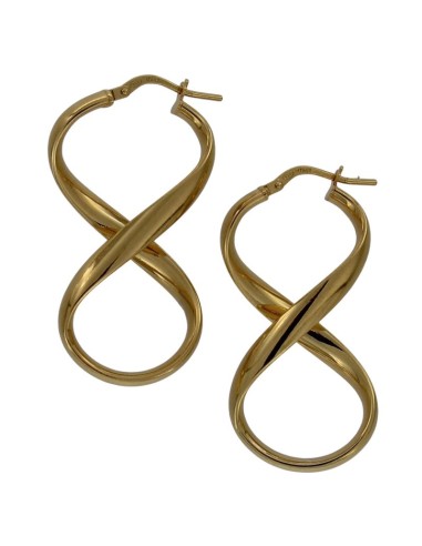 CRI-893 - CRIOLLA DE PLATA EN FORMA DE INFINITO DE 27 MM X 16 MM