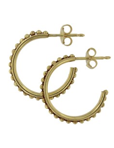 CRI-1156 - CRIOLLA DE PLATA CHAPADA EN ORO CON BOLITAS DE 15 MM 2