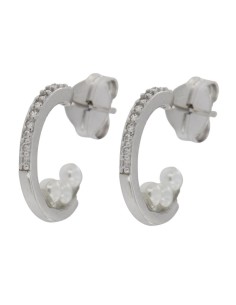 CRI-1013 - CRIOLLA DE PLATA CON MOTIVO DE PERLITAS Y CIRCONITA DE 10 MM 