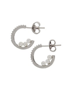 CRI-1013 - CRIOLLA DE PLATA CON MOTIVO DE PERLITAS Y CIRCONITA DE 10 MM  2