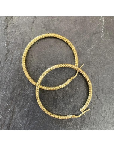 CRI-468 - CRIOLLA CHAPADO ORO DE 40 MM DIAMETRO INTERIOR