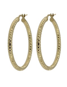 CRI-739 - CRIOLLA DE PLATA CHAPADA EN ORO DIAMANTADA DE 30 MM DIÁMETRO 2