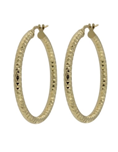 CRI-739 - CRIOLLA DE PLATA CHAPADA EN ORO DIAMANTADA DE 30 MM DIÁMETRO