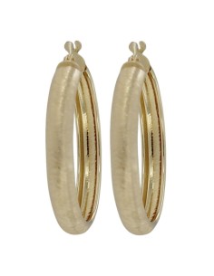 CRI-1103 - CRIOLLA DE PLATA CHAPADA EN ORO MATIZADA DE 20 MM