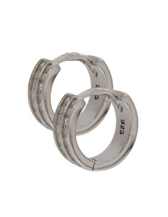 CRI-941 - CRIOLLA DE PLATA CON DOS TIRAS DE CIRCONITAS DE 9 MM  2