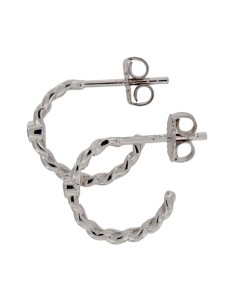 CRI-1007 - CRIOLLA DE PLATA CON MOTIVO DE ESLABONES UNIDOS CON UNA CIRCONITA DE 11 MM 2