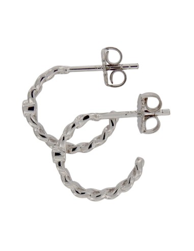 CRI-1007 - CRIOLLA DE PLATA CON MOTIVO DE ESLABONES UNIDOS CON UNA CIRCONITA DE 11 MM