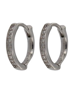 CRI-858 - CRIOLLA DE PLATA EN FORMA CIRCULAR CON UNA PARTE DE ESMALTE BLANCO Y LA OTRA PARTE DE CIRCONITA DE 12,5 MM