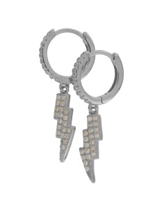 CRI-1231 - CRIOLLA DE PLATA CON CIRCONITA DE 9 MM Y RAYO DE 6 MM X 16 MM 2