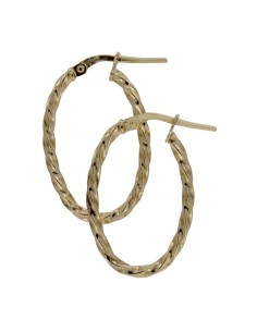 CRI-1114 - CRIOLLA DE PLATA CHAPADA EN ORO CON MOTIVO VOLTEADO OVALADO DE 18 MM X 20 MM 2