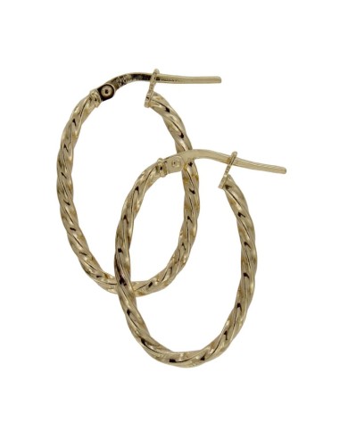 CRI-1114 - CRIOLLA DE PLATA CHAPADA EN ORO CON MOTIVO VOLTEADO OVALADO DE 18 MM X 20 MM