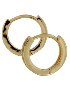 CRI-1245 - CRIOLLA DE PLATA CHAPADA EN ORO CON CIRCONITA DE 9 MM  2