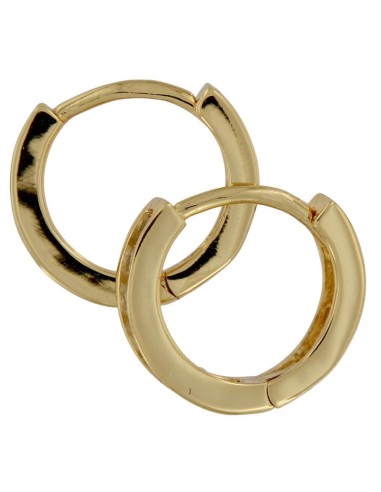 CRI-1245 - CRIOLLA DE PLATA CHAPADA EN ORO CON CIRCONITA DE 9 MM 