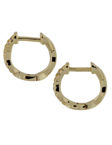 CRI-1073 - CRIOLLA DE PLATA CHAPADA EN ORO CON CIRCONITA DE 9 MM