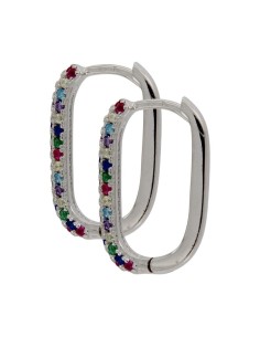 CRI-1096 - CRIOLLA DE PLATA CON CIRCONITA DE COLORES DE 10 MM X 15 MM  2