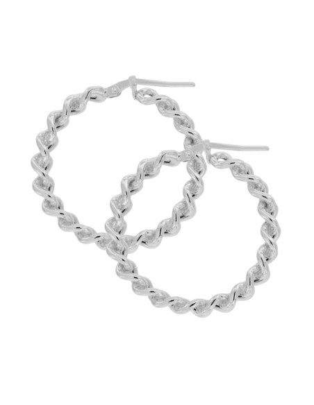 CRI-1124 - CRIOLLA DE PLATA CON MOTIVO DE CADENA DE ESLABÓN DE 25 MM