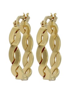 CRI-1158 - CRIOLLA DE PLATA CHAPADA EN ORO ENTRELAZADA DE 20 MM