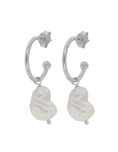 CRI-978 - CRIOLLA DE PLATA CON MOTIVO DE PERLA CULTIVADA 12 MM 