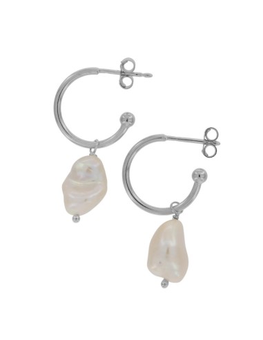 CRI-978 - CRIOLLA DE PLATA CON MOTIVO DE PERLA CULTIVADA 12 MM 