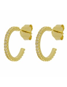 CRI-562 - CRIOLLA DE PLATA CHAPADA EN ORO CON CIRCONITA Y CIERRE DE PRESIÓN