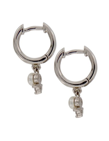 CRI-709 - CRIOLLA DE PLATA LISA CON PERLA Y CIRCONITA CPN 3 GARRAS 8 MM, 12 MM DIÁMTERO RD