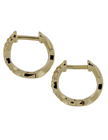 CRI-1074 - CRIOLLA DE PLATA CHAPADA EN ORO CON CIRCONITA DE 8 MM