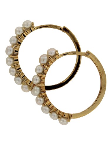 CRI-1062 - CRIOLLA DE PLATA CHAPADA EN ORO CON PERLITAS DE 16 MM 