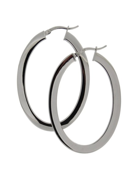 CRI-1037 - CRIOLLA DE PLATA CON MOTIVO OVALADO DE 25 MM X 40 MM