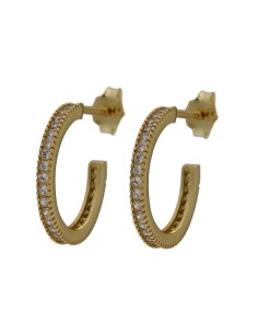 CRI-998 - CRIOLLA DE PLATA CHAPADA EN ORO CON CIRCONITA DE 8 MM