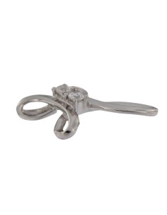 CRUZ-309 - CRUZ DE PLATA BRILLO Y DOS CIRCONITAS DE 22MM X 16 MM 2