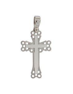CRUZ-323 - CRUZ DE PLATA MATE Y BRILLO DE 15 MM X 24 MM