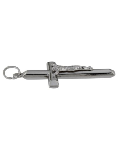 CRUZ-329 - CRUZ DE PLATA CON CRISTO DE 26 MM X 40 MM