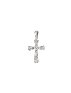CRUZ-266 - CRUZ DE PLATA CON CIRCONITA DE 26 MM X 18 MM