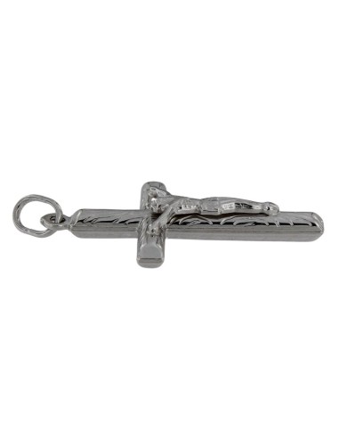CRUZ-326 - CRUZ DE PLATA CON CRISTO DE 23 MM X 35 MM