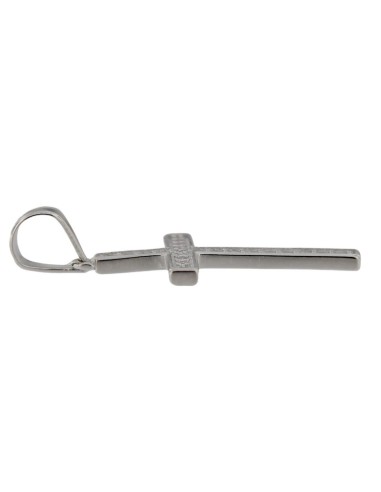 CRUZ-319 - CRUZ DE PLATA CON CIRCONITAS DE 23 MM X 14 MM 