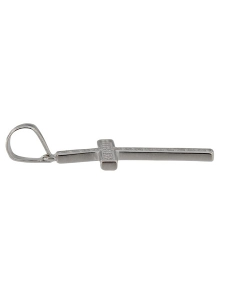 CRUZ-319 - CRUZ DE PLATA CON CIRCONITAS DE 23 MM X 14 MM 