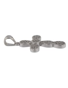 CRUZ-286 - CRUZ DE PLATA CON CIRCONITAS 24 MM X 18 MM 2