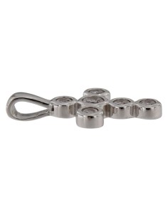 CRUZ-343 - CRUZ DE PLATA CON PIEDRA BLANCA DE 15 MM X 11 MM 2