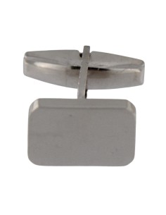 CB-116 - GEMELOS DE PLATA LISA CON FORMA RECTANGULAR CON LOS BORDES REDONDEADOS DE 15 MM X 10 MM 2