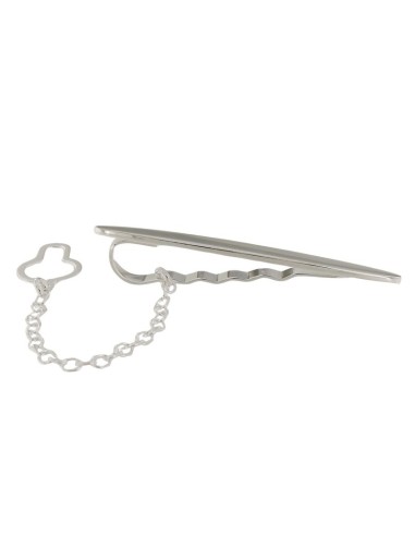 CB-124 - PISACORBATAS PLATA OVALADO DE 7 MM X 48 MM