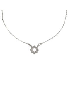 G-1512 - GARGANTILLA ESTRELLA MUDÉJAR DOBLE LISA 14 MM, 41 CM + ALARGADOR