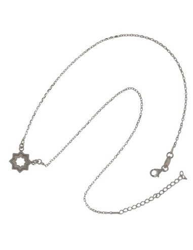 G-1726 - GARGANTILLA ESTRELLA MUDÉJAR DOBLE LISA 12 MM, 41 CM + ALARGADOR 