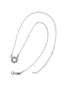 G-1235 - GARGANTILLA  ESTRELLA MUDEJAR DE 18 MM , CADENA DE 0,2 MM Y 42 CM + ALARGADOR  2