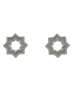 P-5478 - PENDIENTE ESTRELLA MUDÉJAR SATINADA 14 MM